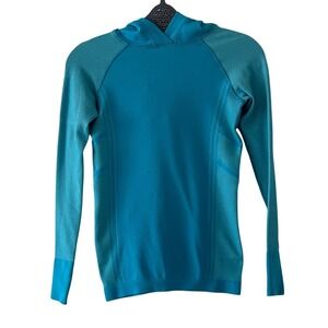 Athleta Womens Turquoise Hooded Pullover Hoodie XS
